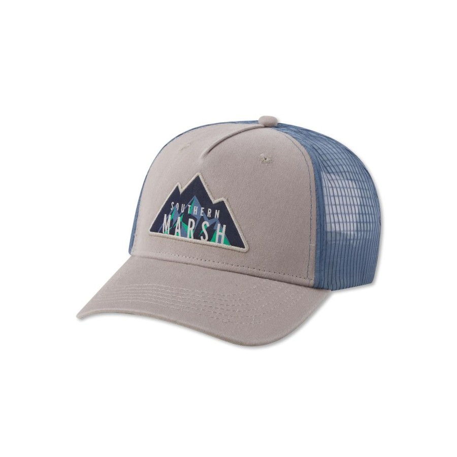 Women'S Southern Marsh Hats & Visors | Trucker Hat - Slope Sunrise Light Gray