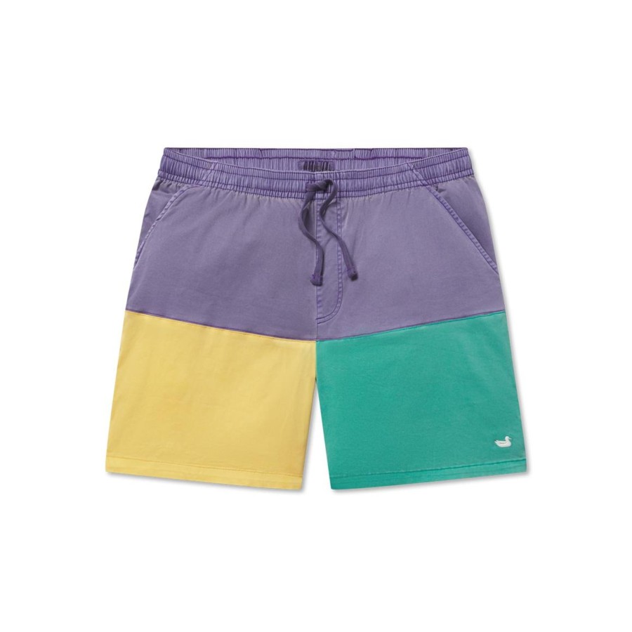 Men'S Southern Marsh Shorts | Hartwell Washed Shorts | New Orleans Purple Green And Gold