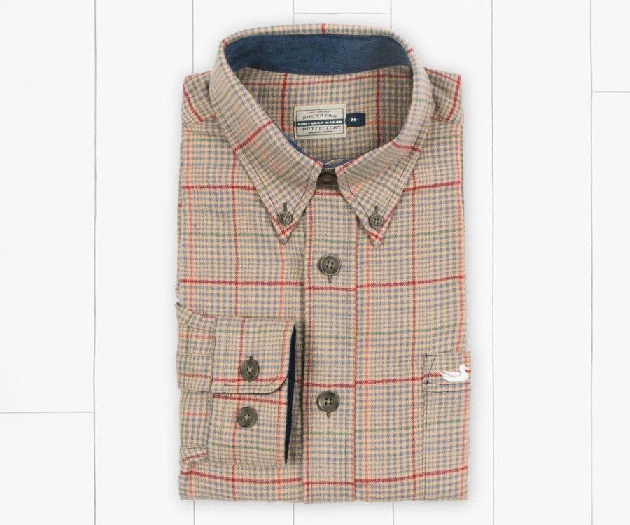 Men'S Southern Marsh Flannel | Madison Houndstooth Flannel