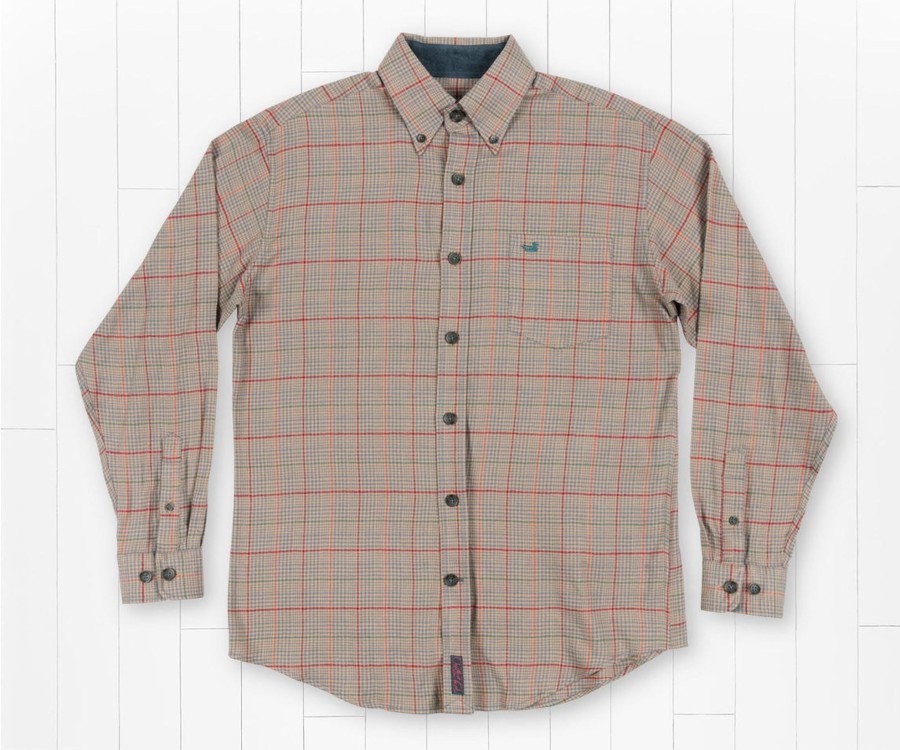 Men'S Southern Marsh Flannel | Madison Houndstooth Flannel