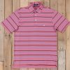 Men'S Southern Marsh Polos | Bermuda Performance Polo - Newberry Washed Red And Mountain Purple Newberry