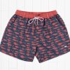 Men'S Southern Marsh Swim Trunks | Dockside Swim Trunk | Old School Navy And Red