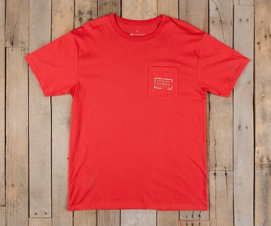 Men'S Southern Marsh Original Ss Tees | Authentic Heritage Tee | Georgia Red