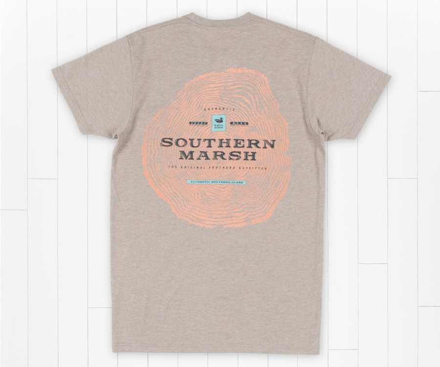 Men'S Southern Marsh Original Ss Tees | Origins Crosscut Tee Washed Burnt Taupe