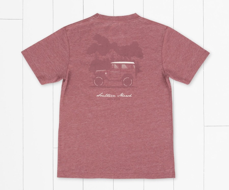 Youth Southern Marsh Original Tees | Youth Seawash Tee | Offroad Crimson