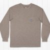 Women'S Southern Marsh Performance Long Sleeve Tees | Fieldtec Heathered Tee - Deepsea - Long Sleeve Burnt Taupe