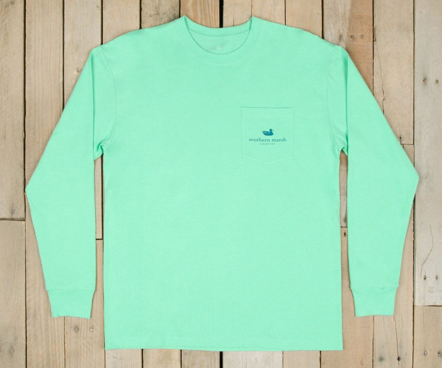 Men'S Southern Marsh Original Ls Tees | Cocktail Tee | Hot Toddy | Long Sleeve Bimini Green