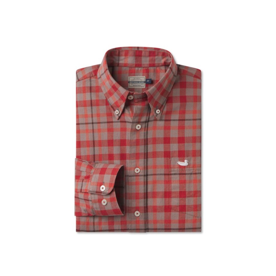 Men'S Southern Marsh Relaxed | Boundary Washed Plaid Dress Shirt