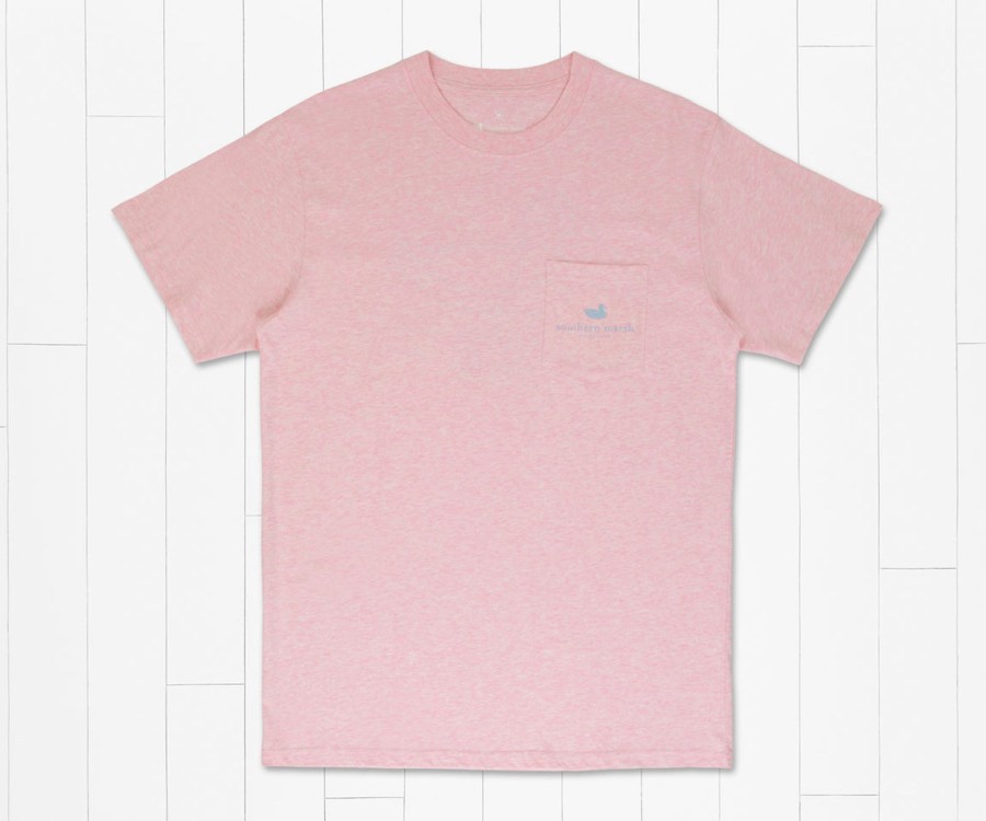 Women'S Southern Marsh Original Tees | Trout Fade Tee Washed Camellia