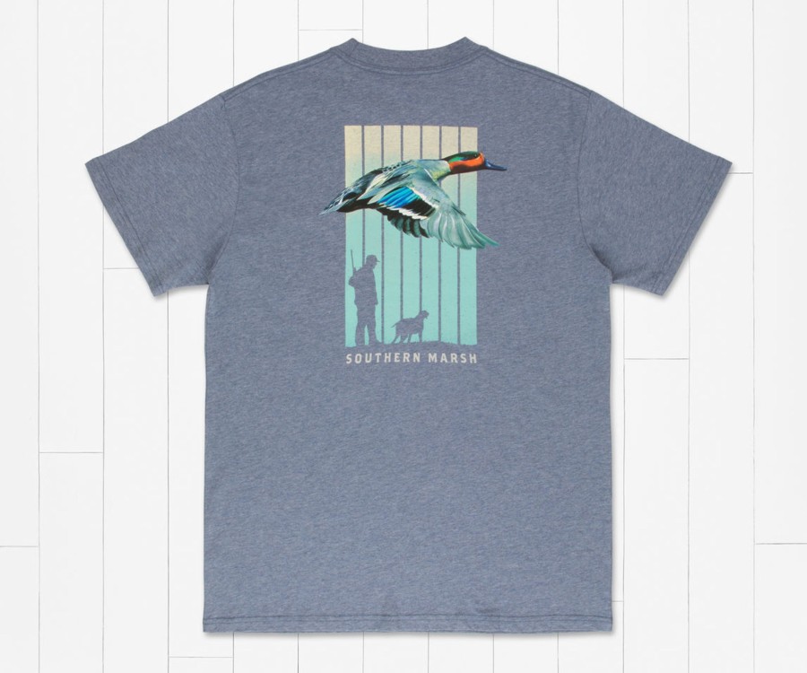 Men'S Southern Marsh Original Ss Tees | Teal Takeoff Tee