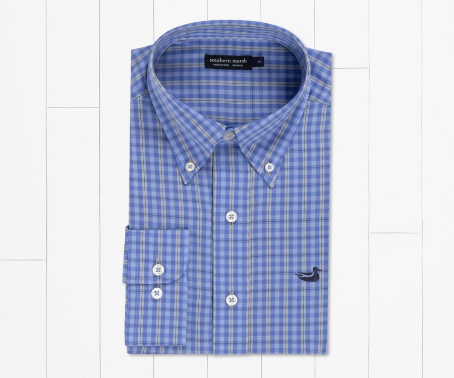 Men'S Southern Marsh Relaxed | Collier Gingham Dress Shirt