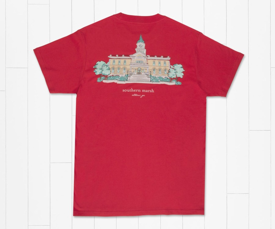 Men'S Southern Marsh Original Ss Tees | Southern Cities Tee - Athens Red