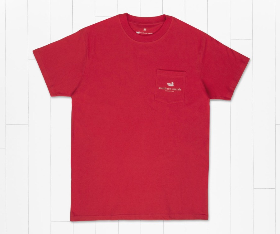 Men'S Southern Marsh Original Ss Tees | Southern Cities Tee - Athens Red