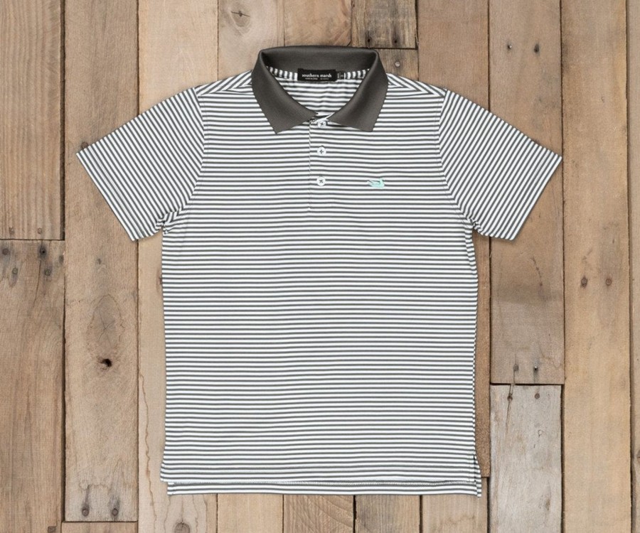 Youth Southern Marsh Polos | Youth Bermuda Performance Polo - Striped