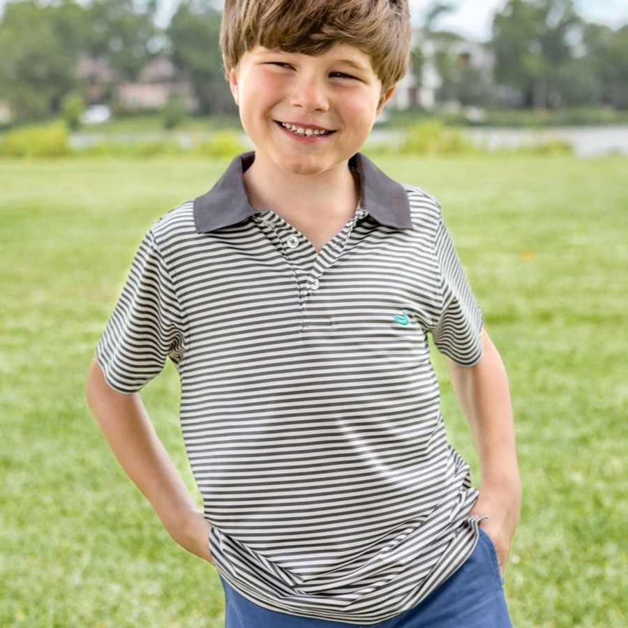 Youth Southern Marsh Polos | Youth Bermuda Performance Polo - Striped