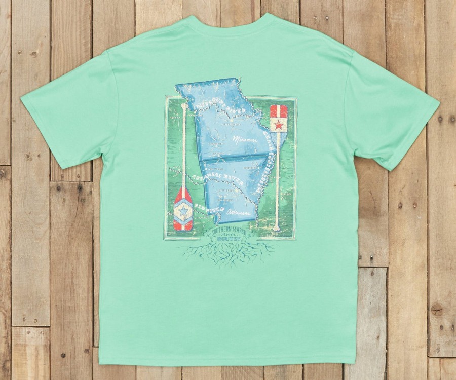 Men'S Southern Marsh Original Ss Tees | River Route Collection Tee - Arkansas & Missouri