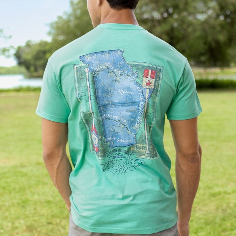 Men'S Southern Marsh Original Ss Tees | River Route Collection Tee - Arkansas & Missouri