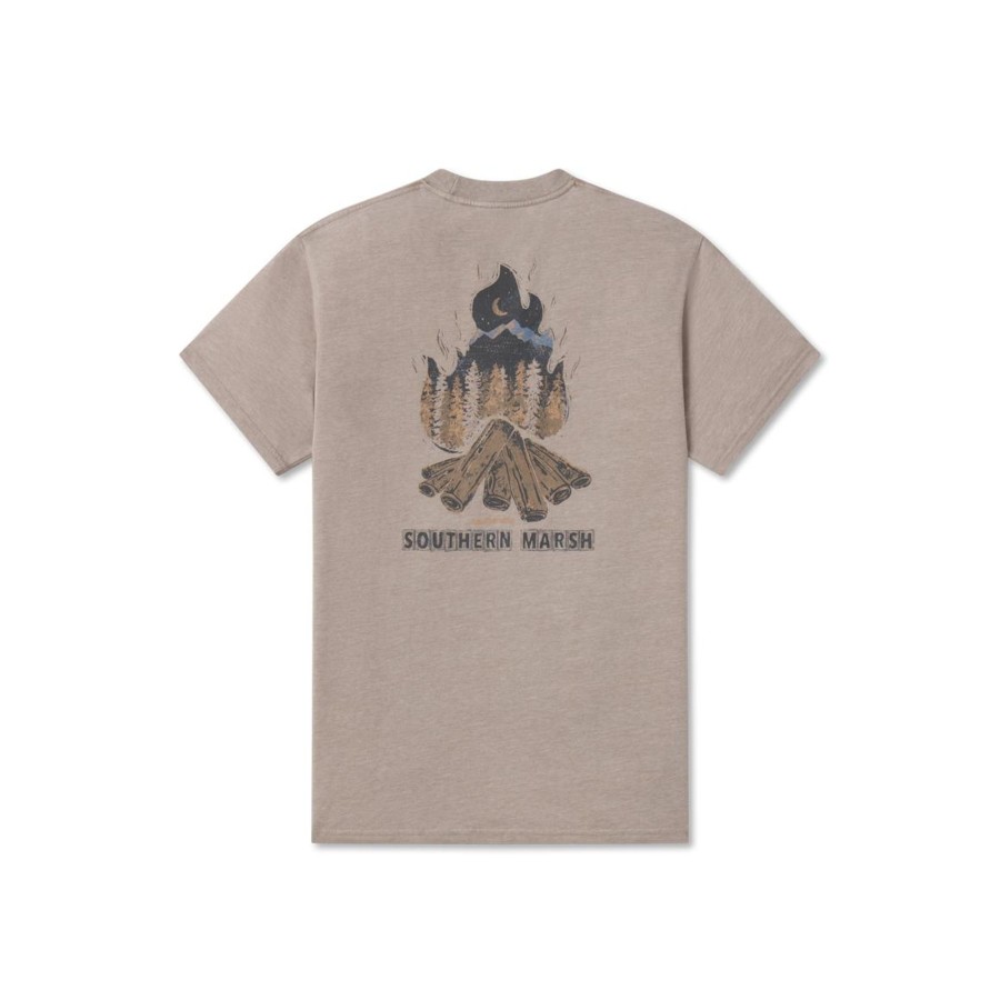 Men'S Southern Marsh Seawash Tees | Seawash Tee | Campfire Washed Burnt Taupe