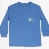 Youth Southern Marsh Performance Long Sleeve Tees | Youth Fieldtec Comfort Long Sleeve Tee | Retro Riptide Oxford Blue