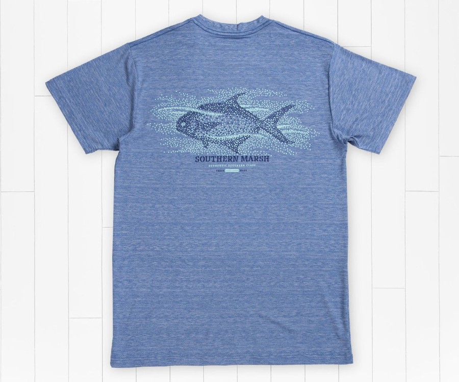 Women'S Southern Marsh Performance Tees | Fieldtec Heathered Performance Tee | Pompano