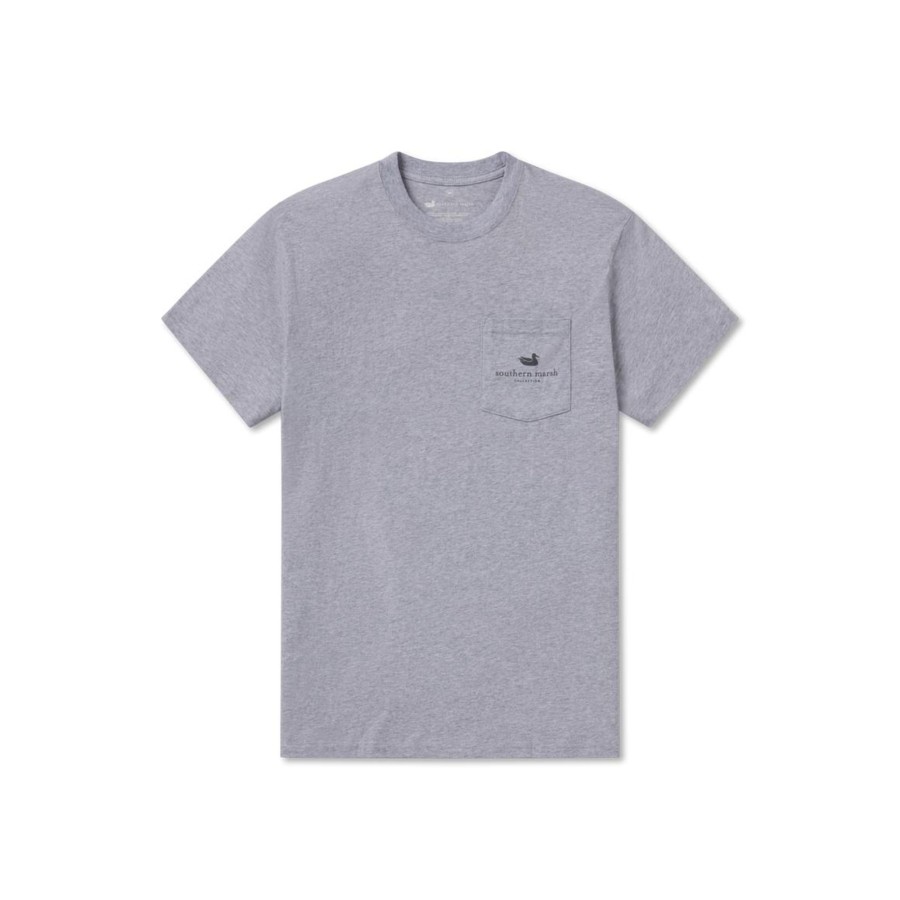 Men'S Southern Marsh Original Ss Tees | Southern Cities Tee - Auburn Light Gray