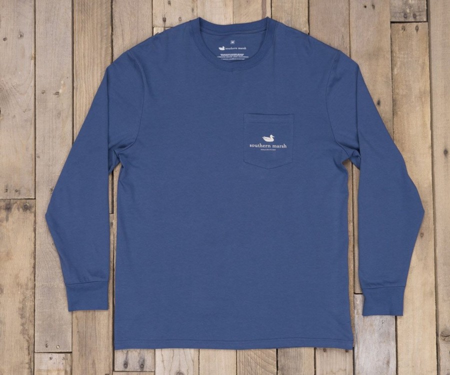 Men'S Southern Marsh Original Ls Tees | Expedition Series Tee - Flag - Long Sleeve