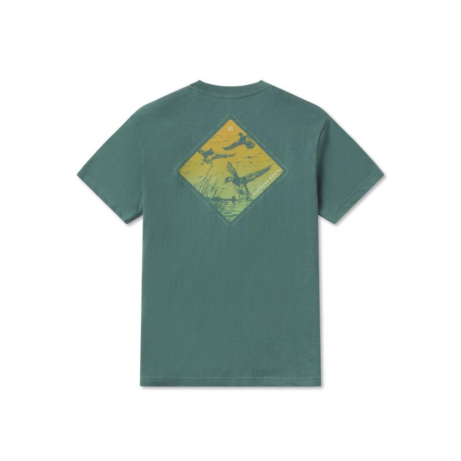 Youth Southern Marsh Original Tees | Youth Landing Zone Tee Hunter Green