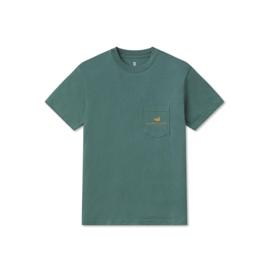 Youth Southern Marsh Original Tees | Youth Landing Zone Tee Hunter Green