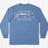 Men'S Southern Marsh Performance Long Sleeve Tees | Fieldtec Heathered Tee - Hammerhead - Long Sleeve Oxford Blue