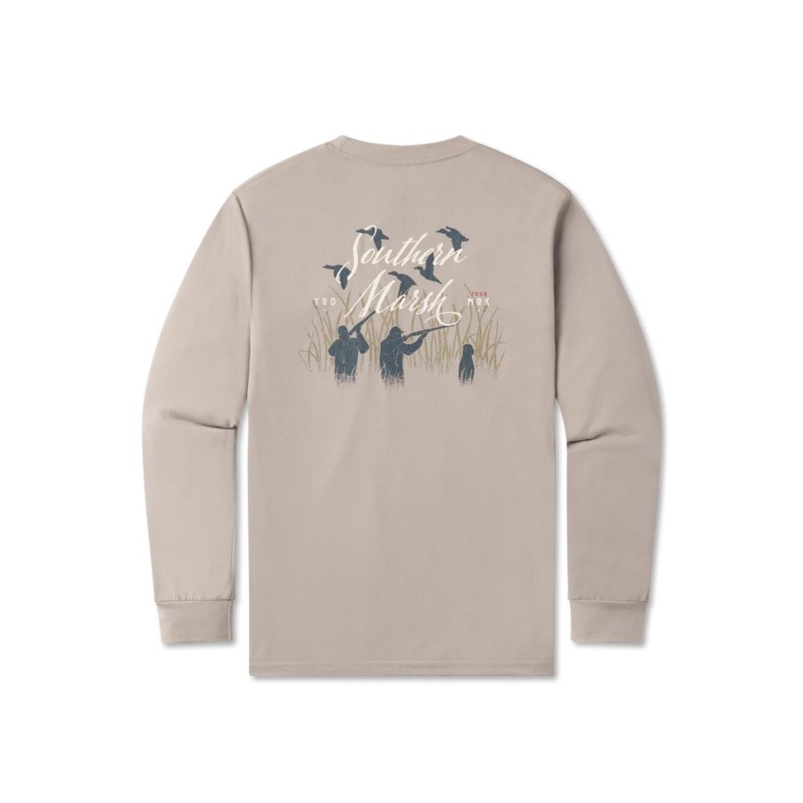 Men'S Southern Marsh Performance Long Sleeve Tees | Fieldtec Comfort Tee | Morning Flyover