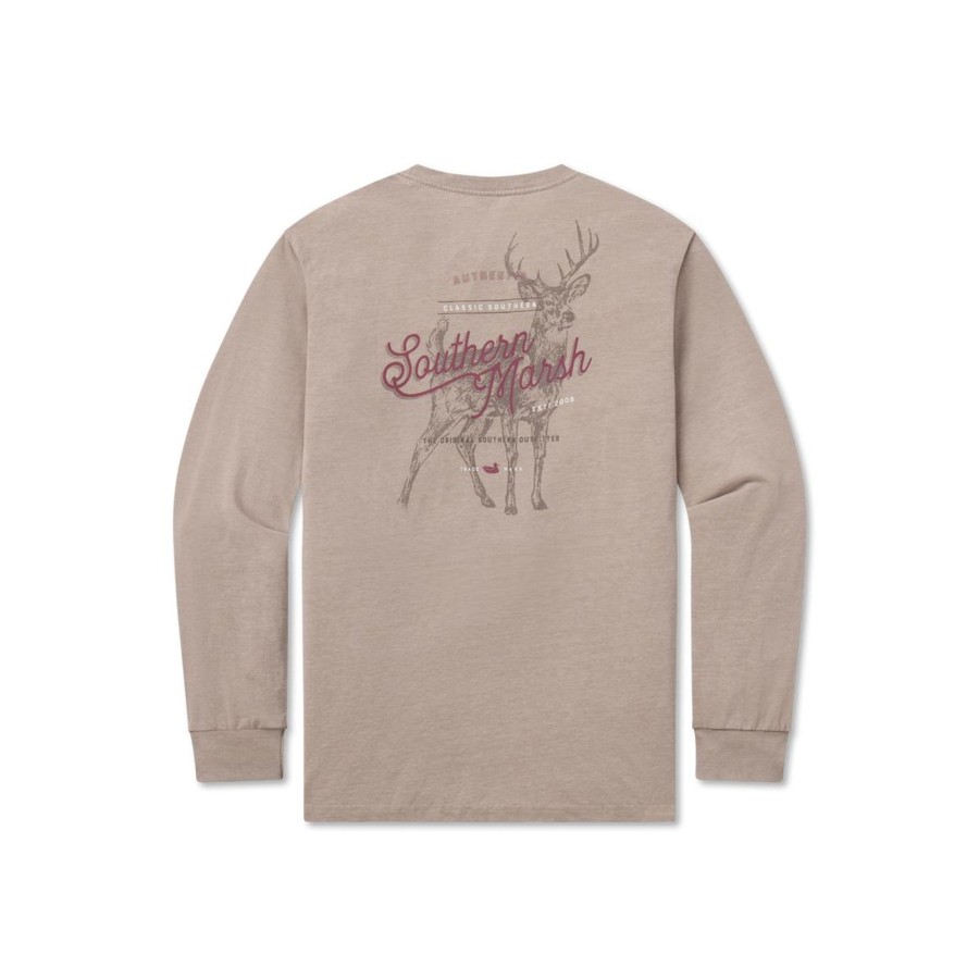 Women'S Southern Marsh Seawash Long Sleeve Tees | Seawash Tee | Deer | Long Sleeve