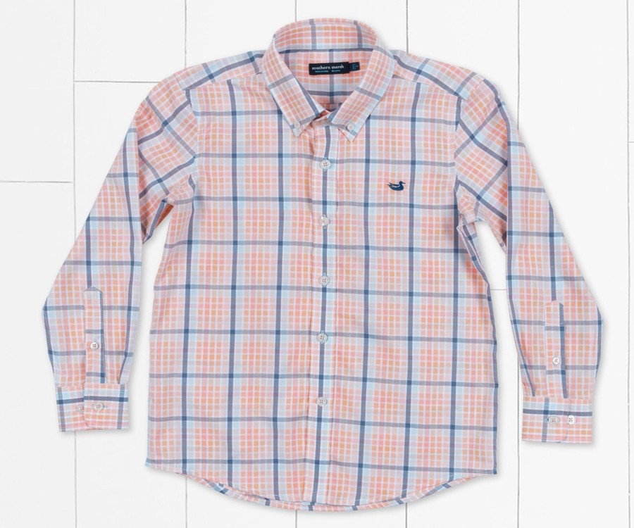 Youth Southern Marsh Dress Shirts | Youth Mansur Windowpane