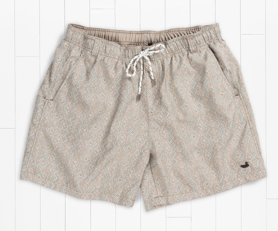 Men'S Southern Marsh Swim Trunks | Dockside Swim Trunk | Toxaway Chambray