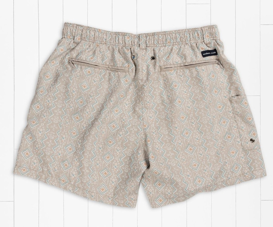 Men'S Southern Marsh Swim Trunks | Dockside Swim Trunk | Toxaway Chambray