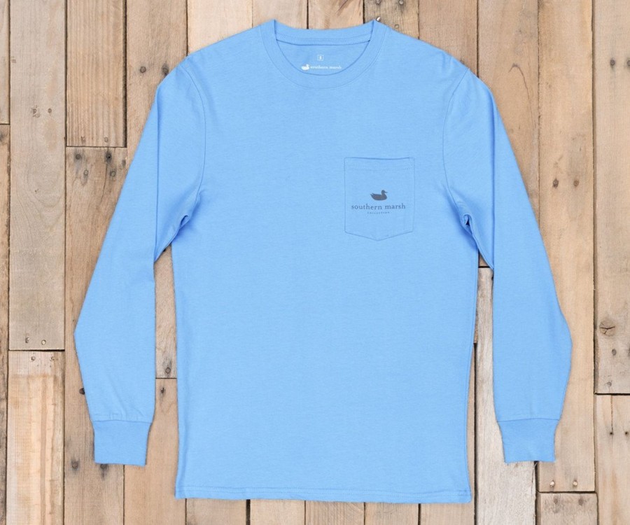 Women'S Southern Marsh Original Long Sleeve Tees | Vintage Decoy Collection Tee - Long Sleeve Breaker Blue