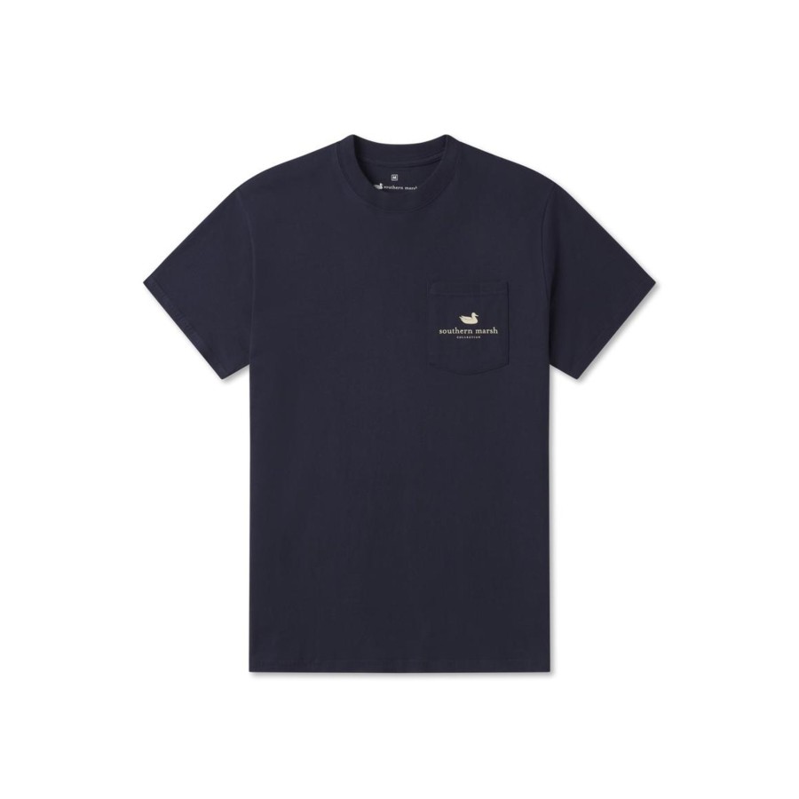 Men'S Southern Marsh Original Ss Tees | Vintage Tag Tee | Duck Navy