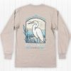 Women'S Southern Marsh Original Long Sleeve Tees | Vistas Egret Tee | Long Sleeve