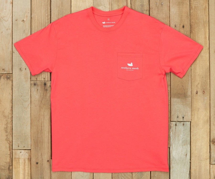 Men'S Southern Marsh Original Ss Tees | Southern Class Tee | Fishing Reel Strawberry Fizz