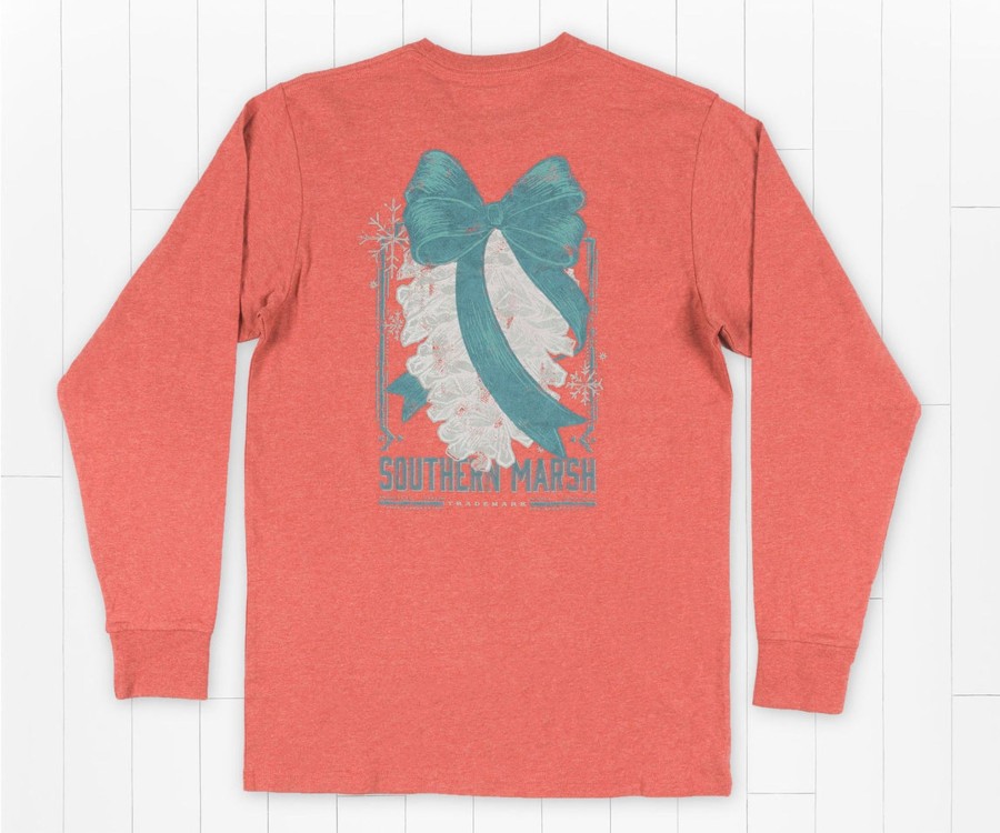 Women'S Southern Marsh Original Long Sleeve Tees | Conifer Christmas Tee | Long Sleeve