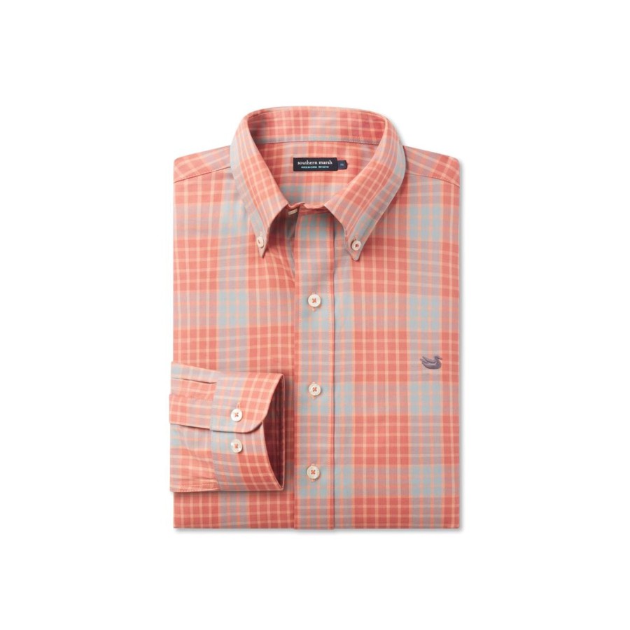 Men'S Southern Marsh Relaxed | Pittman Grid Dress Shirt