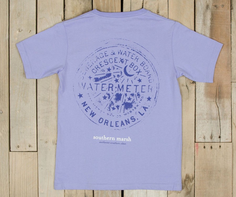 Youth Southern Marsh Original Tees | Youth Water Meter Tee Lilac