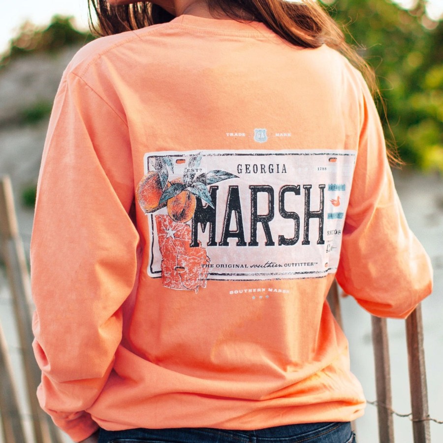 Women'S Southern Marsh Original Long Sleeve Tees | Backroads Collection Tee | Georgia | Long Sleeve