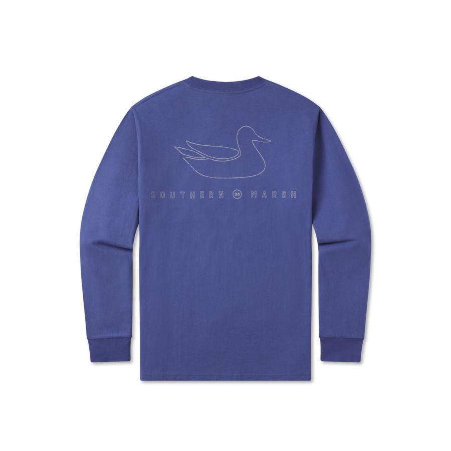 Men'S Southern Marsh Original Ls Tees | Original Outline Tee - Long Sleeve