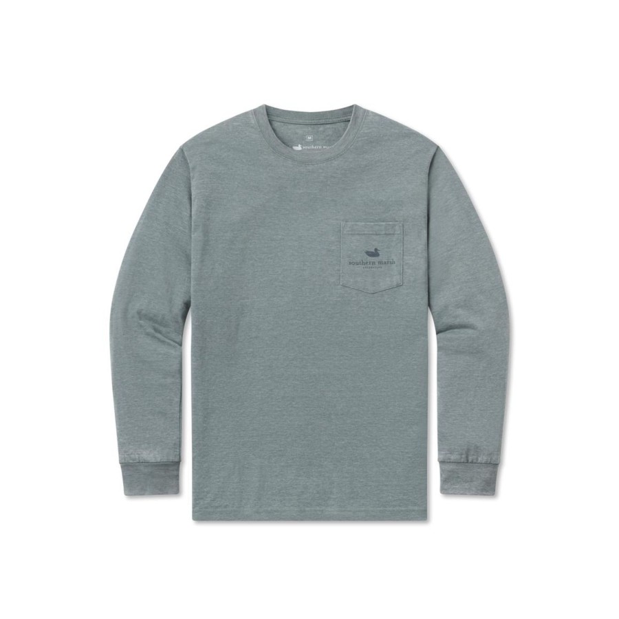 Men'S Southern Marsh Seawash Long Sleeve Tees | Seawash Tee | Dog | Long Sleeve