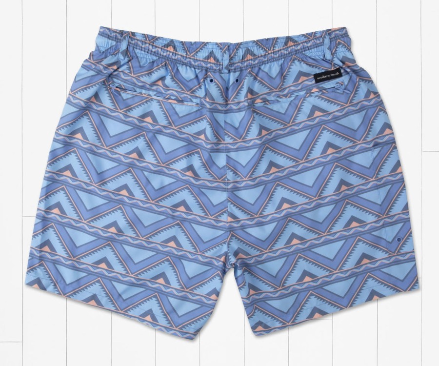 Men'S Southern Marsh Swim Trunks | Dockside Swim Trunk - Santiago Sunrise