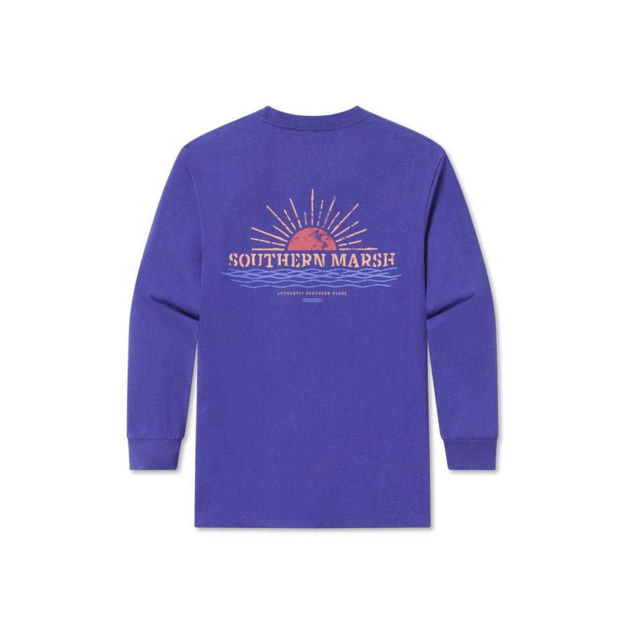 Youth Southern Marsh Original Long Sleeve Tees | Youth Branding Collection Tee | Sunset | Long Sleeve