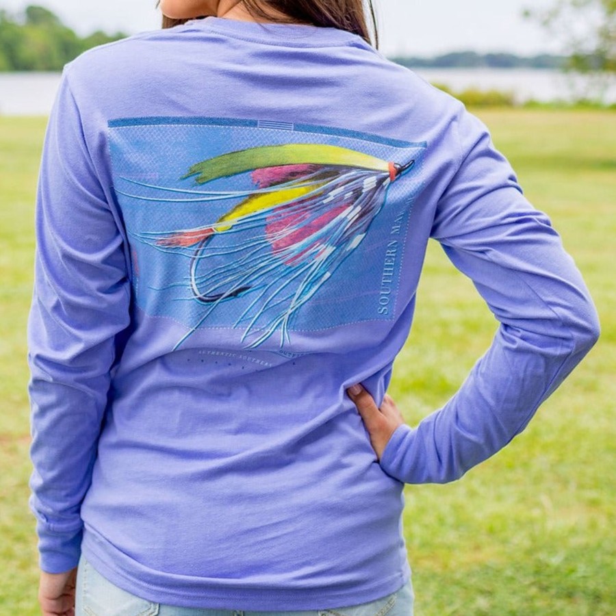 Men'S Southern Marsh Original Ls Tees | Outfitter Series Tee - 2 - Long Sleeve Lilac