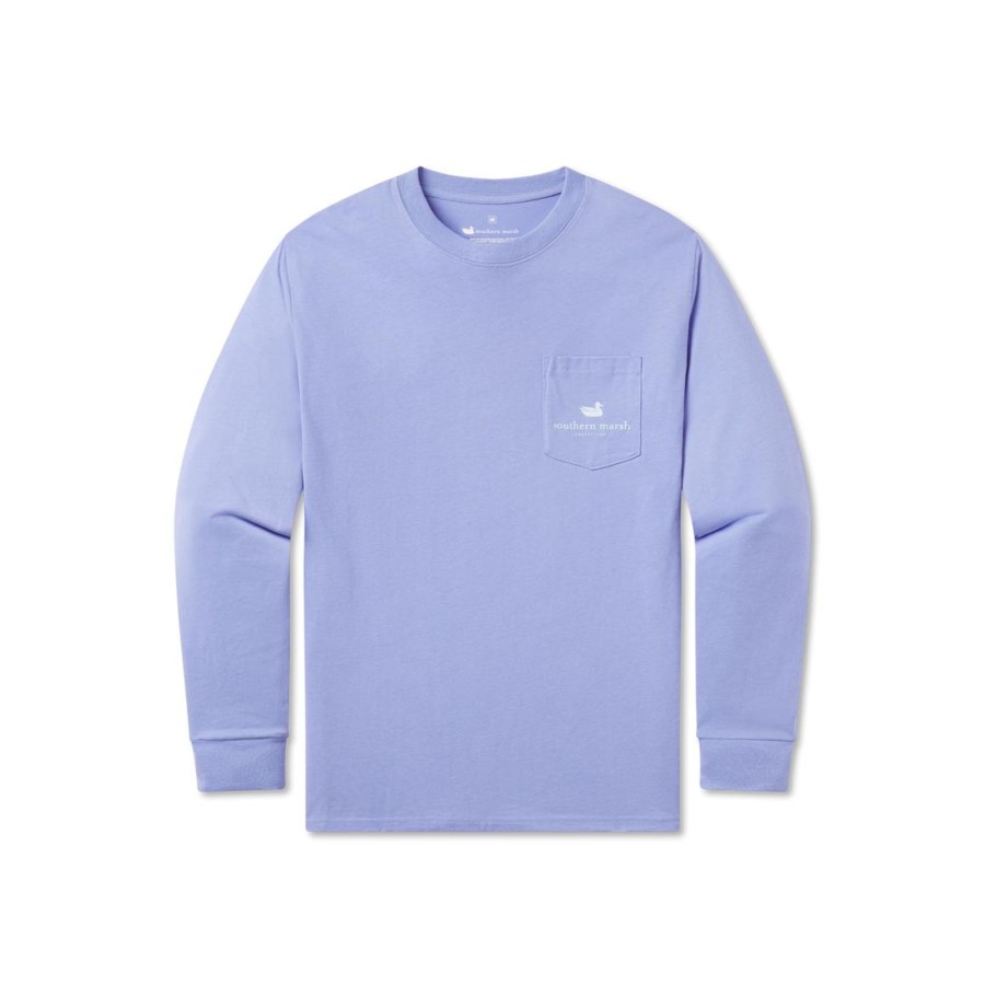 Men'S Southern Marsh Original Ls Tees | Outfitter Series Tee - 2 - Long Sleeve Lilac