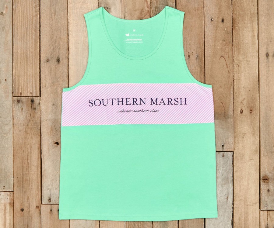 Women'S Southern Marsh Tanks | Samantha Tank Top Bimini Green