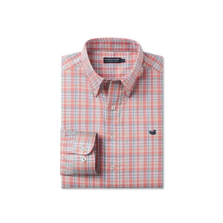 Men'S Southern Marsh Relaxed | Hartsville Plaid Dress Shirt